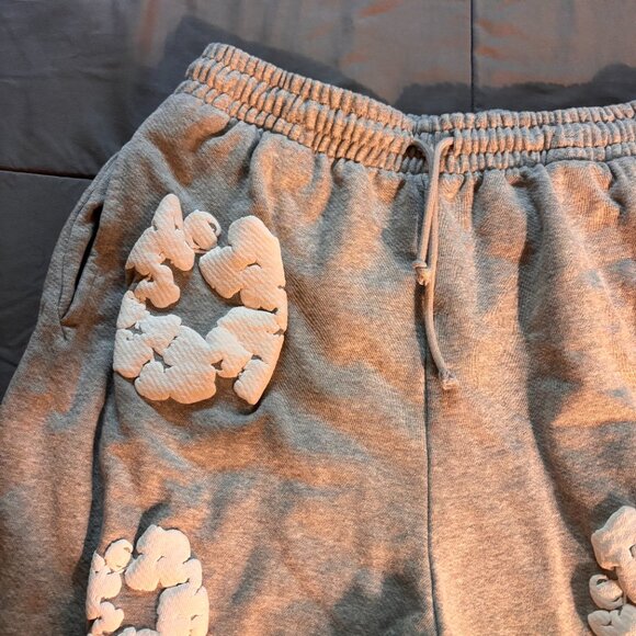 Denim Tears Cotton Wreath Sweatpants 'Grey/White' - Picture 3 of 5